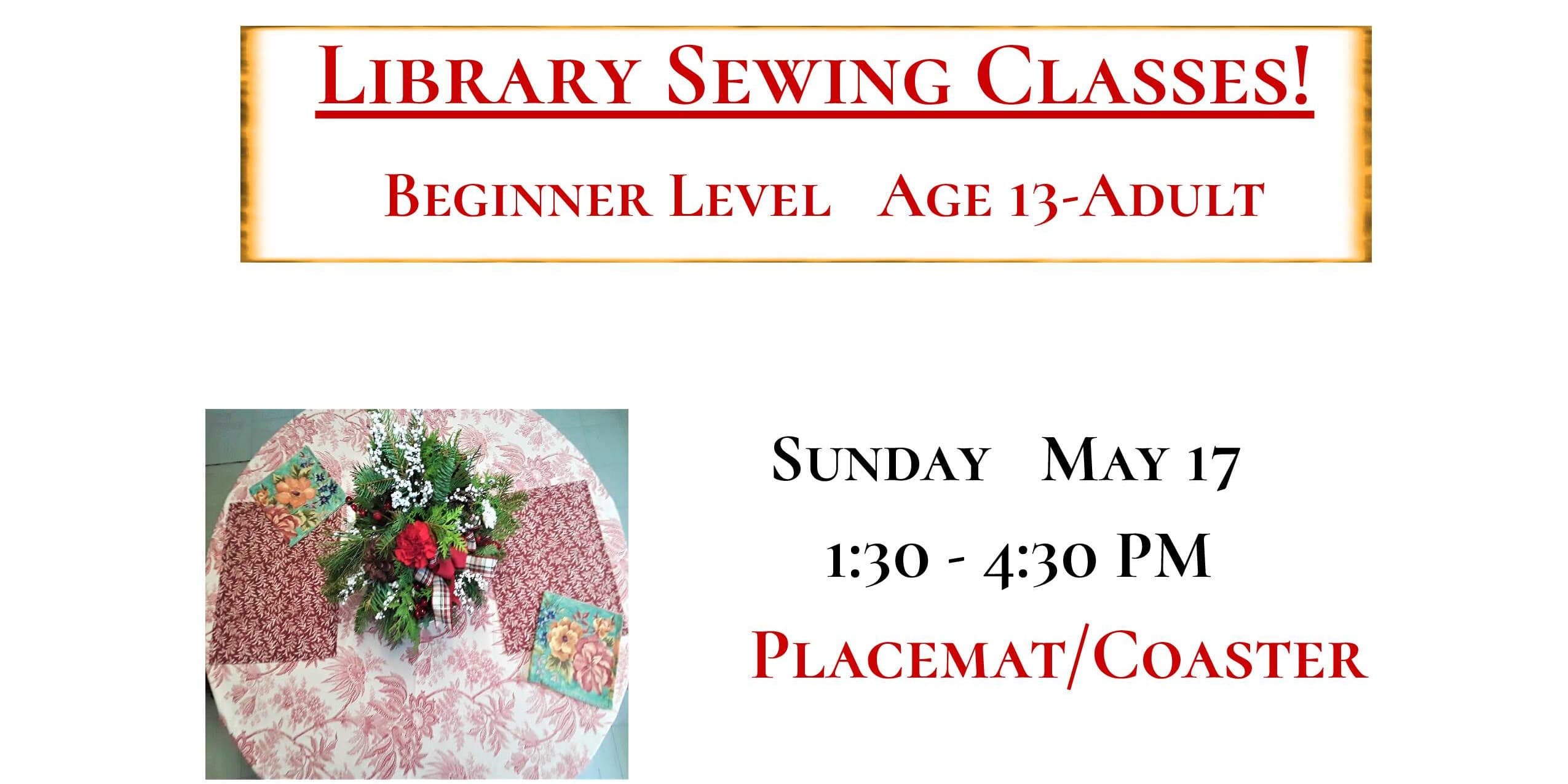 Library Sewing Class